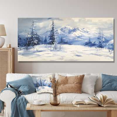 Paysage de montagne enneigée en hiver I - paysages, impression sur métal paysage d'hiver