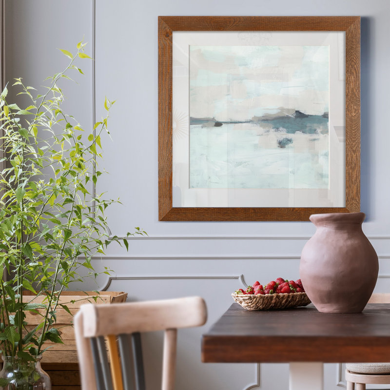 Reproduction d’art sur papier « Coast formation I », H 27,5 po x l 27,5 po x P 1,5 po, Papier avec cadre érable