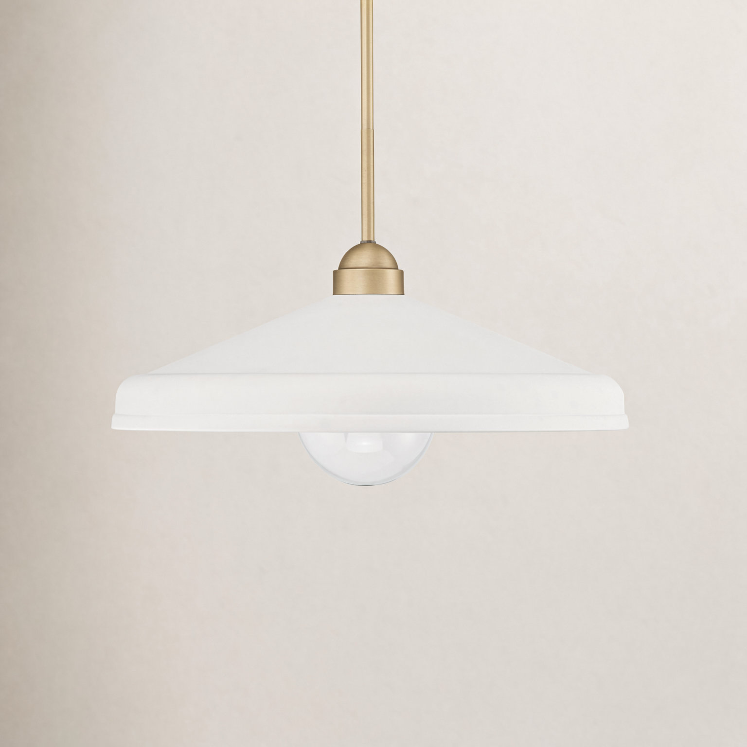 Delilah Dimmable Single Light Pendant, White