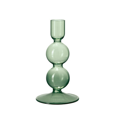like. by Villeroy & Boch - Like Home Sage Candleholder, Elegant Glass Candleholder for Taper Candles, Home Decoration, Modern Design, Borosilicate Glass, Green