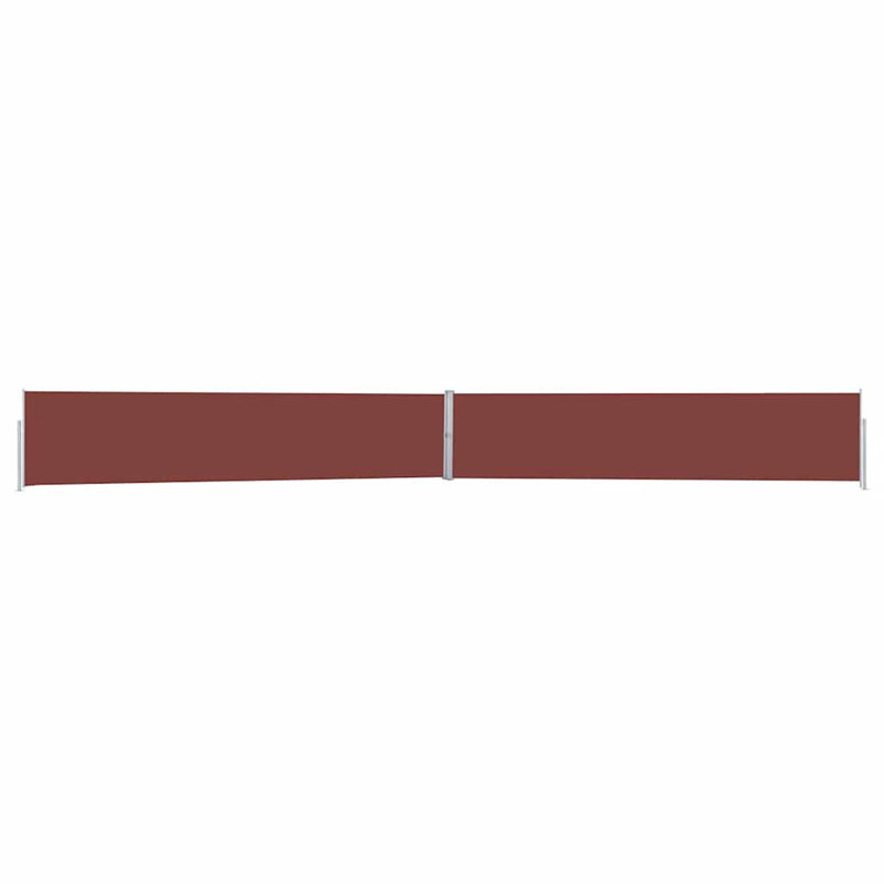 Dakota Fields 1200cm W Fabric Cover Motorised Retractable Side Awning, Brown
