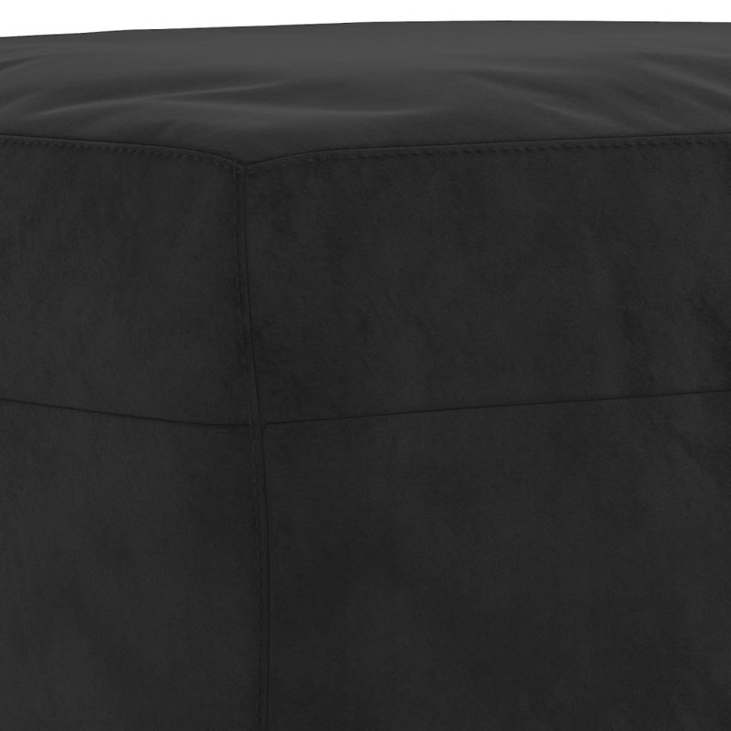  Ensemble de canapé en velours noir, métal, grand contreplaqué, Noir