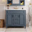 Meuble-lavabo moderne de 36 po avec 2 tiroirs et 2 portes Ã  fermeture douce-667277441