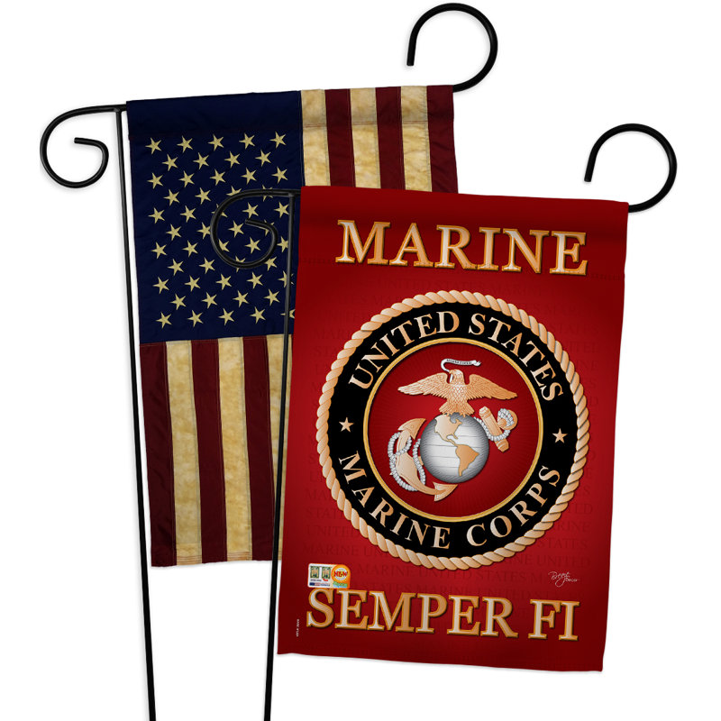 Ensemble de 2 indicateurs verticaux décoratifs en polyester à 2 côtés pour le corps marine, H 18,5 po x l 13 po