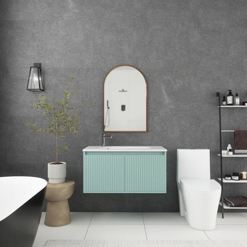 Ensemble de meuble-lavabo mural simple 36 po Zia