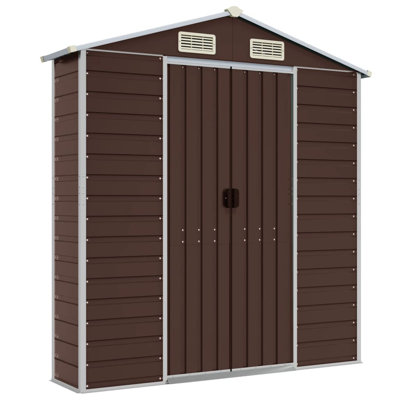 Brityn Garden Shed 191x640x198 cm Galvanised Steel