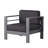 CAPE CORAL OUTDOOR PATIO GRAY ALUMINUM 4PCS CHAT SET