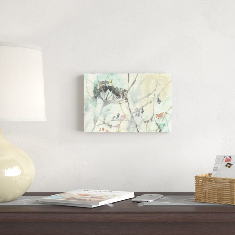 «Lacy Overlay I» par Jennifer Goldberger - peinture sur toile tendue, H 8 po x l 12 po x P 1,25 po