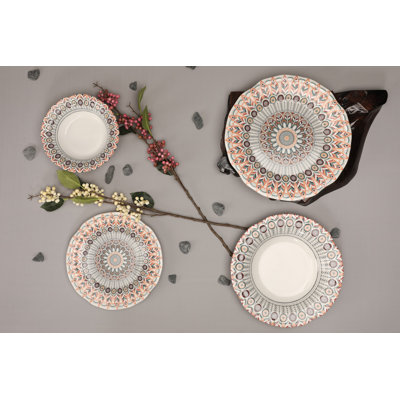Piece Porcelain China Dinnerware Set - Service for 6