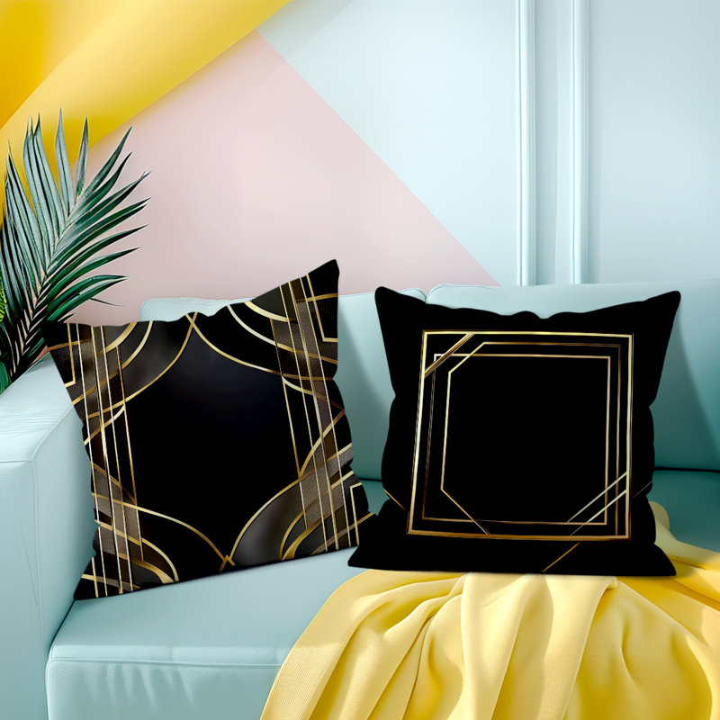 4 Pcs Geometric Pattern Decorative Pillow Covers