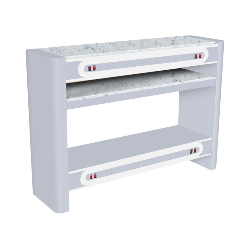 Bureau Nova avec prises intégrées, Gris