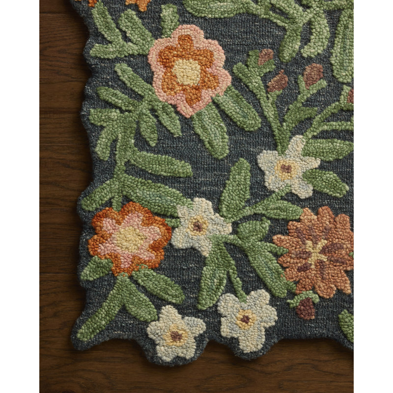 Rifle Paper Company x Loloi Edith Navy / Multi  Area Rug, Rectangle 8'6" x 11'6",  Navy/Multicolor 