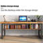 Bureau rectangulaire brun et noir en bois massif-145097268