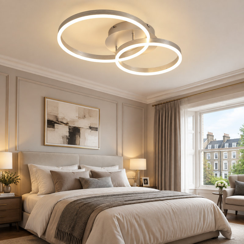 2-Light Dimmable LED Flush Mount
