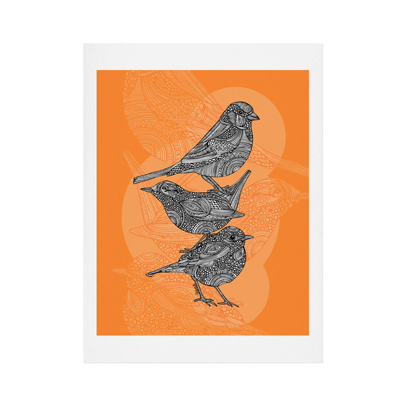 « 3 little oiseaux », impression, H 10 po x l 8 po x P 1 po
