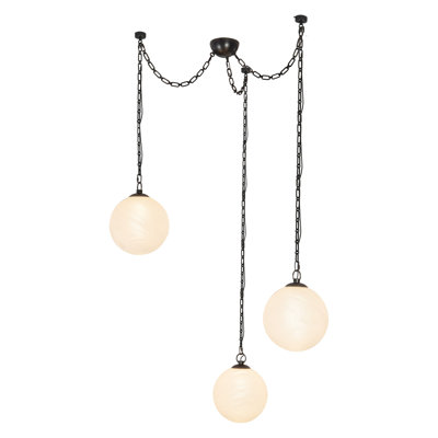 Petra 3 Light Urban Bronze dimmable LED Chandelier
