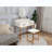 Elegant White and Gold Makeup Vanity Set with Mirror, Stool, and Storage Drawers for Small Bedrooms