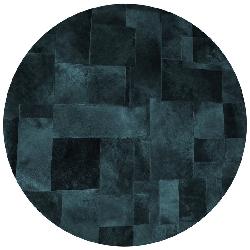 Pastiche Rug - Petrol 1.5m – 4’11” Diameter, Round 8'2"