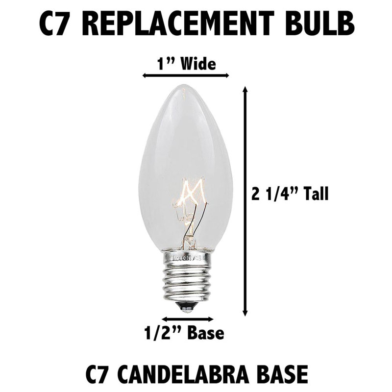 Ampoule à del de 25 watts équivalente à del c7, e12/candélabre