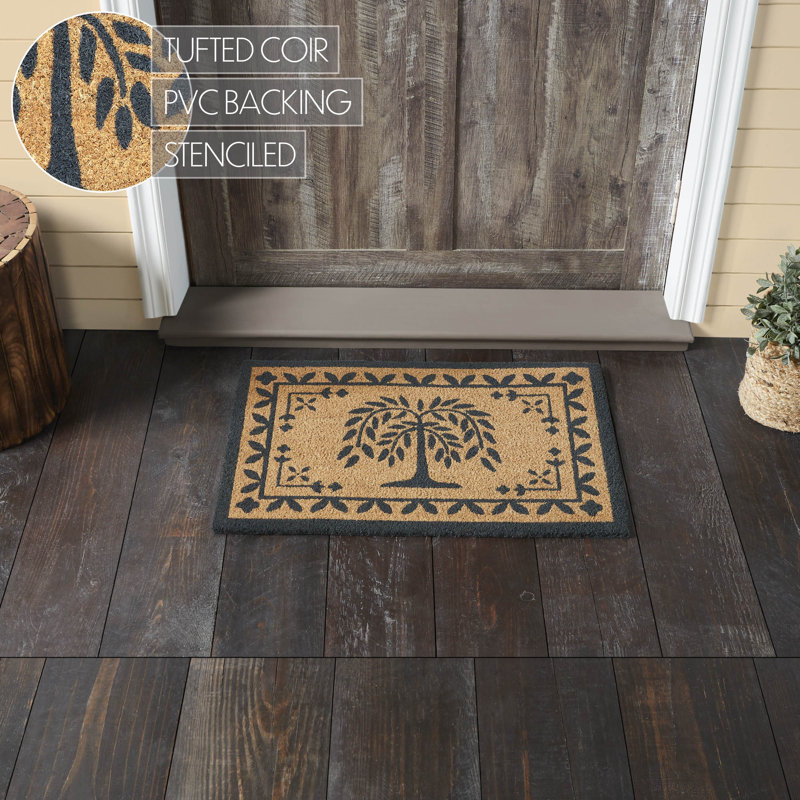 Willow Trees Coir Rug Rect, 20" W x 30" L