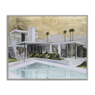 Estampe numérique de piscine tropicale chic, design par Michael Willett