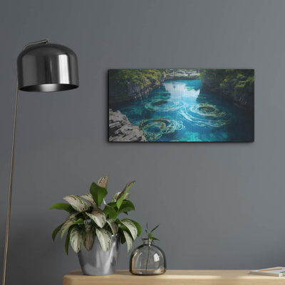 «Lagoon» par r3darch0n, art mural en métal, 24 po x 12 po