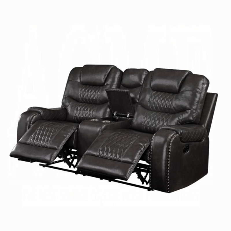 Galghard Motion Loveseat w/Console, Magnetite