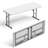 4 FT Narrow Folding Table，White-121100049-121100052