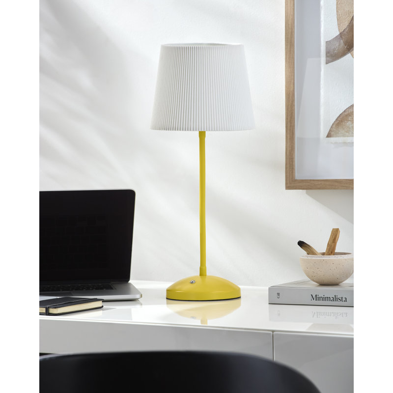 Wilcher Table Lamp, Yellow, White