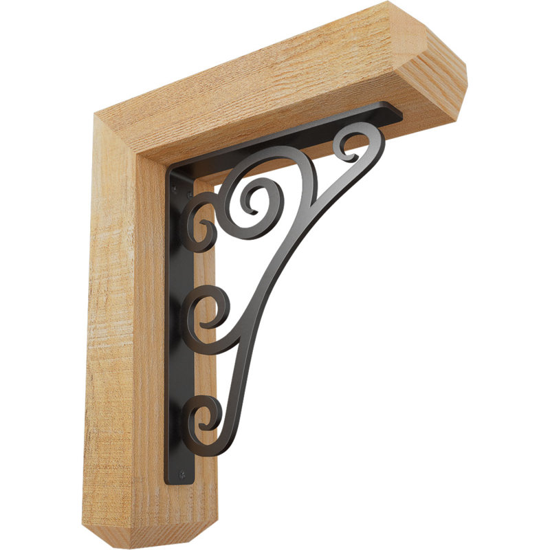Support de fer simple de 2 po d'épaisseur Tristan, 4"W x 2"T Douglas Fir (Rough Sawn), H 14 po x P 11 1/2 po