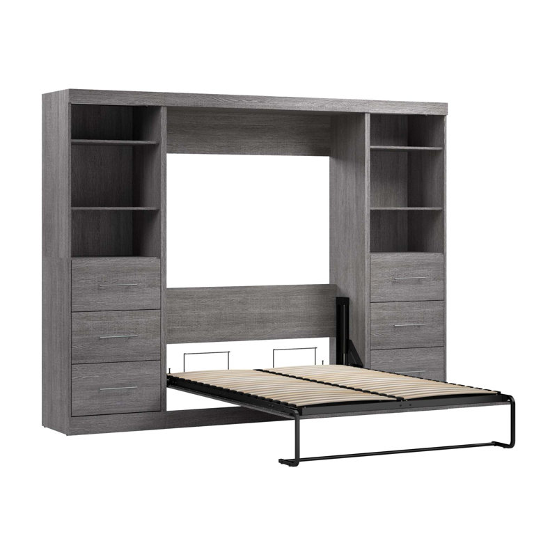 Arthor Metal Murphy Bed, Bark Gray