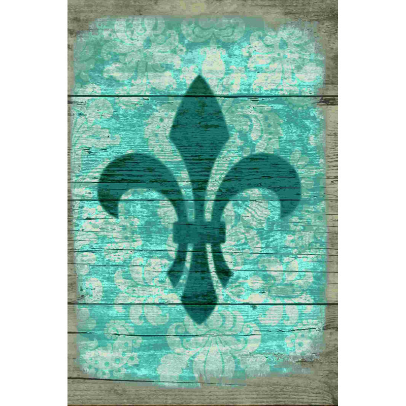 Fleur bleue - impression sur toile tendue, H 12 po x l 8 po