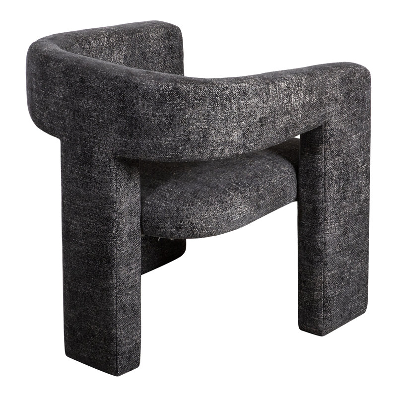 Elo Barrel Chair, Black Multi Boucle