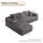 Harvill Boneless 2 - Piece No Assembly Required Upholstery Free Combination Cloud Sectional Sofa with Pillow-1262020726-1264245005