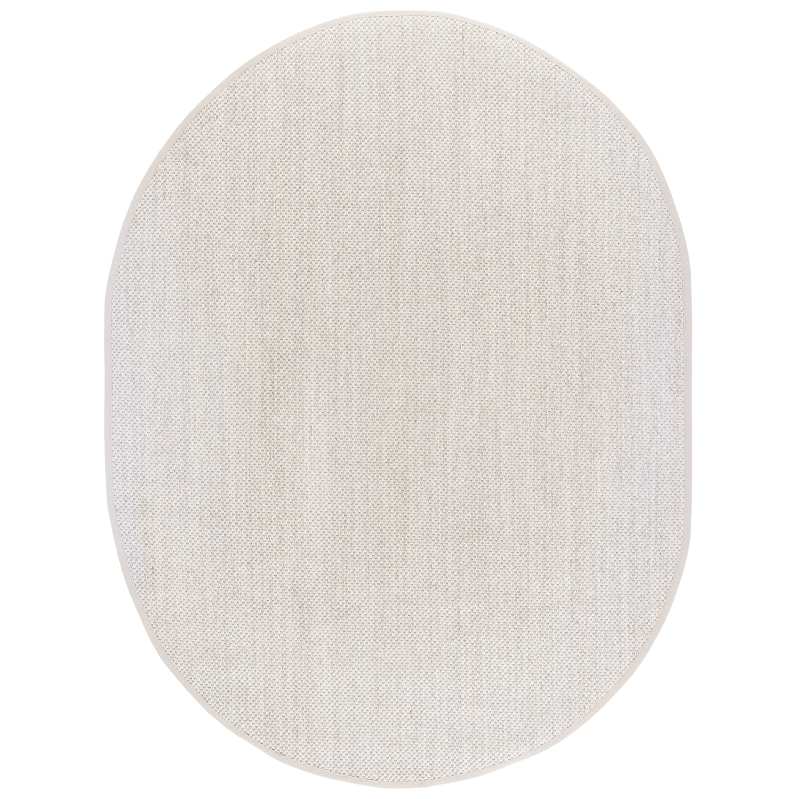 Torbin Marble Beige Jute Rug, Oval 6' x 8'