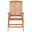 Chaise de patio pliante en teck avec coussin Espindola-64297659