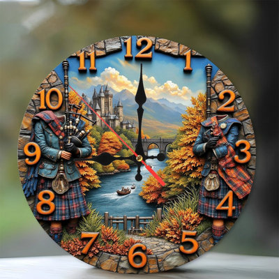 Horloge murale Scottish Highland