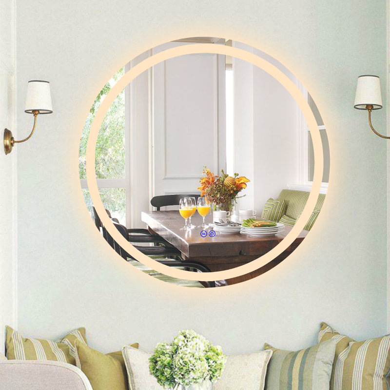 Miroir de salle de bain Alburquerque, H 24 po x l 24 po