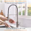 Robinet de cuisine sans contact, mains libres, noir-126278750