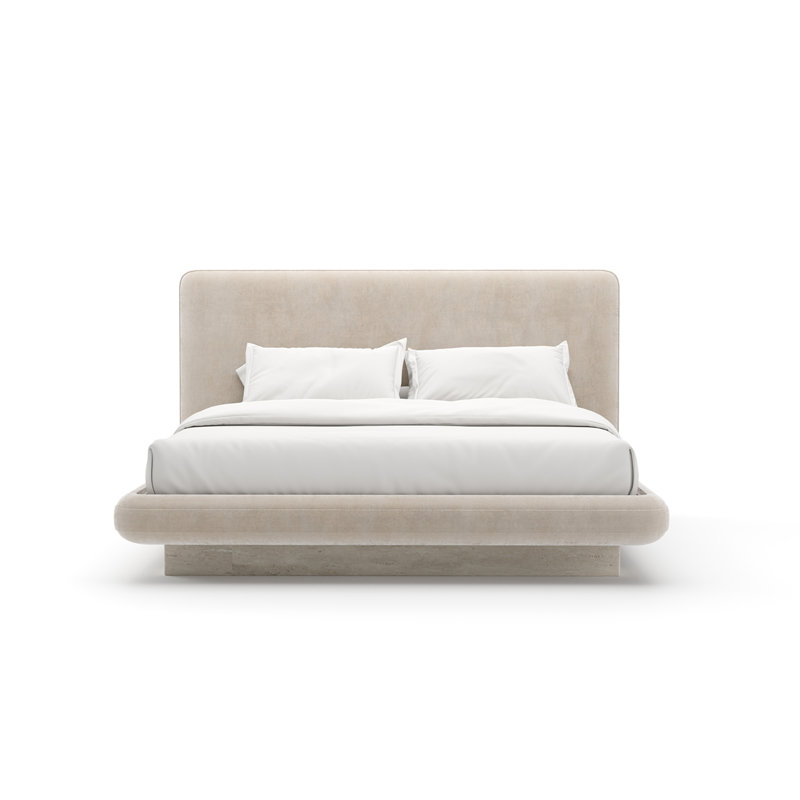 *Overlap Uph Bed, Ivory, King