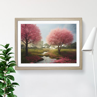 Blissful Cherry Blossom Trees - Framed Print
