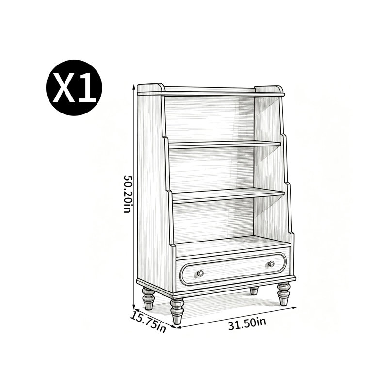 American style small bookcase