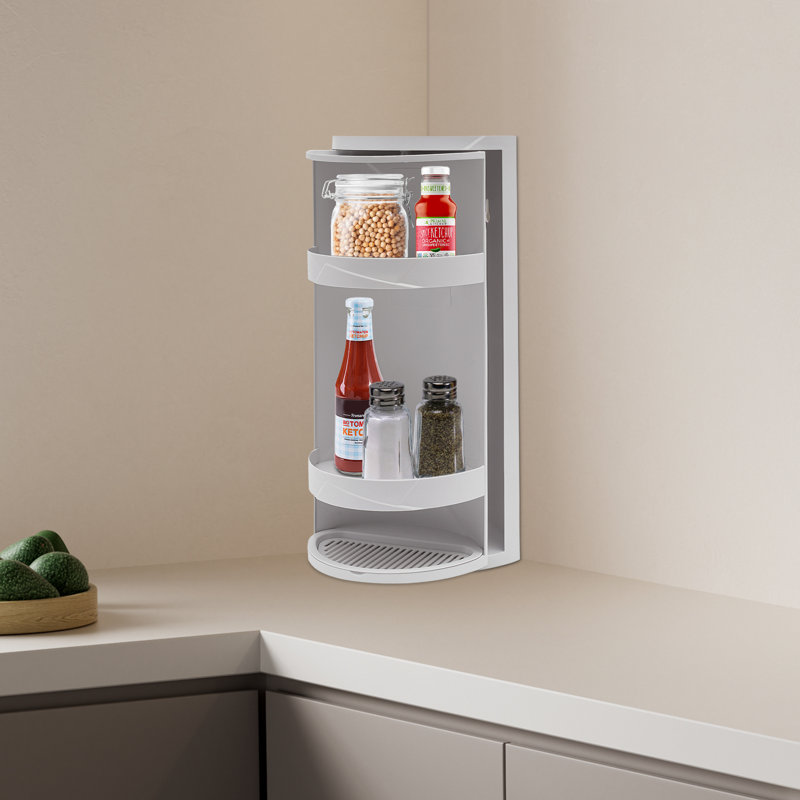 Support de rangement rotatif à 3 niveaux pour coin
