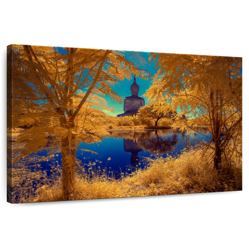 Adella Buddha Statue Reflection, 24" H x 36" W