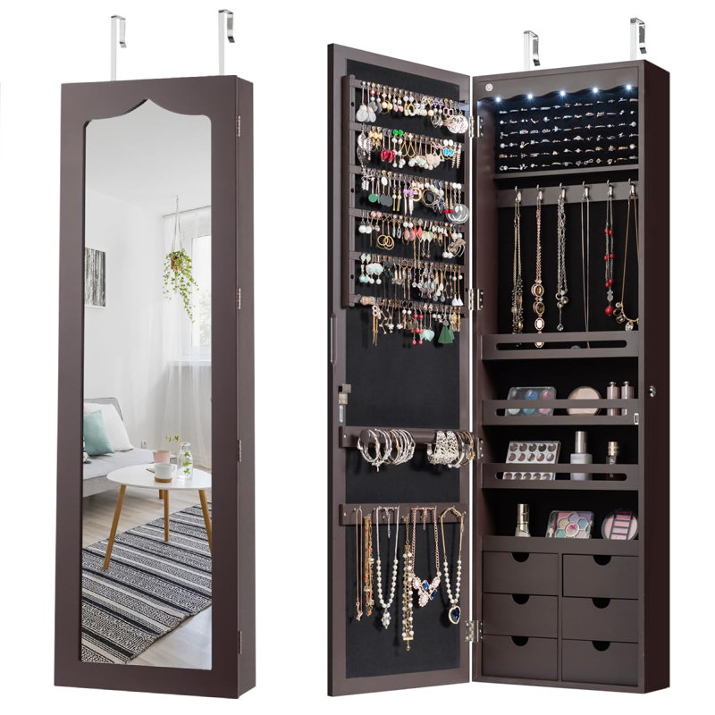 Miesha Jewelry Armoire, Brown