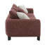 Canapé en tweed marron Mardi avec 3 coussins
