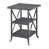 Plateau gris anthracite / base gris ardoise
