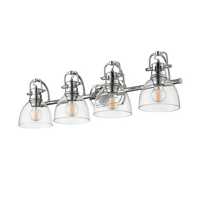 Aljona 4-Light Bath Vanity with Clear Glass