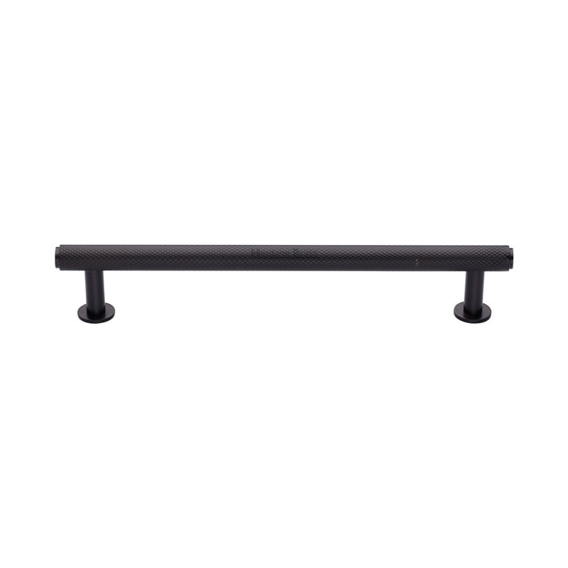 Heritage Brass Heritage Cabinet Pull Knurled Design with Rose, Matt Bronze, 16cm