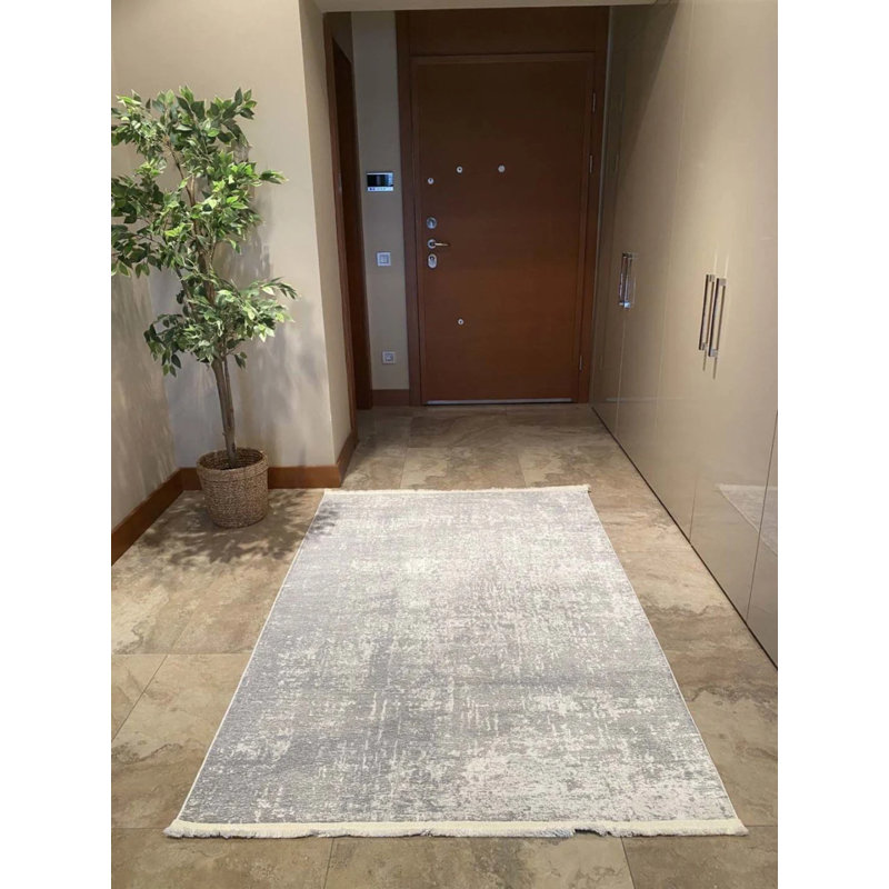 Tapis en coton avec envers antidérapant Kahlia, Rectangle 5'3" x 9'10"